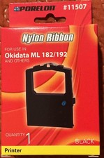 NEW SEALED BLACK PORELON Nylon Ribbon - Okidata ML 182/192 #11507 picture