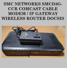 SMC NETWORKS SMCD3G-CCR COMCAST CABLE MODEM / IP GATEWAY WIRELESS ROUTER DOCSIS picture