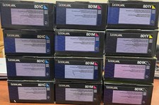 Lexmark 801 Genuine Return Toner Set CMYK 80C10C0 80C10K0 CX310/410/510 picture