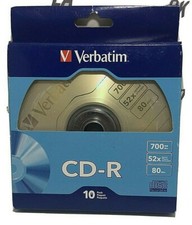 10 Pack Verbatim Recordable Compact Disc (CD-R)  700 MB Mo, 80 min, 52x speed picture