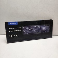 Surno.iee Led Backlit Large Print Wired Keybard 4X Large Font picture
