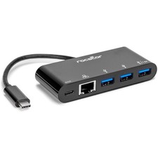 Rocstor USB-C to 3-Port USB-A USB-C & RJ45 Multiport Adapter USB 3.0 Hub picture