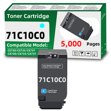 71C10C0 Cyan  Toner Cartridge Compatible for Lexmark CS730 CS735 CS737 CX737 picture