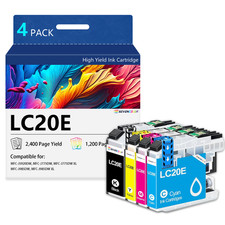 LC20E Super High Yield Ink Cartridge Set(4Pack, KCMY) | Work for MFC-J5920dw picture