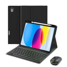 MERSATM for ipad A16 Case with Keyboard and Mouse, Stand Folio Cover with Pencil picture