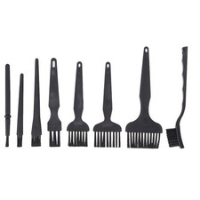 8Pcs Reusable Keyboard Dustpan Brush Set Ergonomic Handle Black Computer Cleaner picture