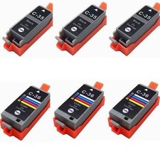 6 PK comp Black Color Ink Cartridges for Canon PIXMA iP100 iP110 Mobile Printer picture