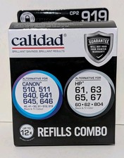 Calidad Alternative Ink Cartridge 12 Piece Refill Combo Pack for HP & Canon NEW picture