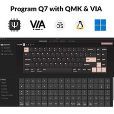KEYCHRON Q7 70% LAYOUT HOT-SWAPPABLE RGB WIRED CUSTOM MECHANICAL KEYBOARD - picture