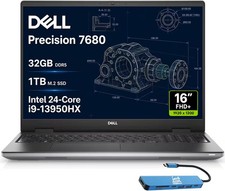 Dell - Upgraded - Precision 7680 16 in FHD+ - i9-13950HX 1TB SSD 32GB Memory picture