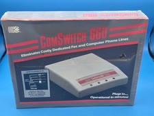 Vintage ComSwitch 660 Phone Line Fax Modem Switcher NOS Sealed In Box Retro Tech picture