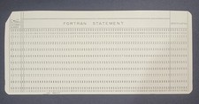 1 Vintage Coding IBM Fortran Main Frame Computer Punch Cards NOS.  picture