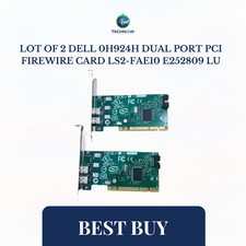 LOT OF 2 Dell 0H924H Dual Port  PCI Firewire card LS2-FAE10 E252809 LU picture