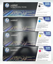 HP 125A Genuine Toner Set Black Cyan Yellow Magenta OEM - SEALED picture