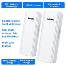 2-Pack UeeVii Gigabit Ports Point to Point Wireless Bridge Outdoor  PtP&PtMP 5KM picture