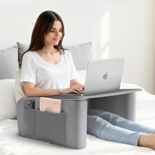 Reading Pillow for Gaming with Ergonomic Arm Rests, Wooden Lap Desk for Laptop picture