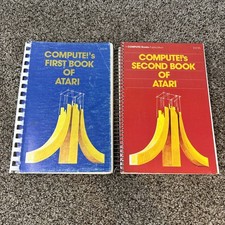 Atari Books Compute First Second Book Lot Spiral Bound Vintage Computer Manuals picture