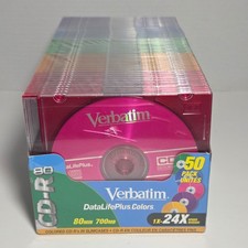 Vtg SEALED Verbatim DataLifePlus Colors CD-R 80 Min 700MB 1x-24x Speed Slimcases picture