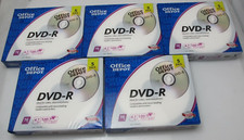 Lot of 5 Office Depot DVD-R Writable Blank Disc 5 Packs 16X 4.7gb 120 with Cases picture