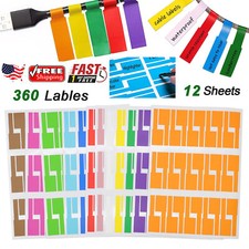 360 Cable Labels 12 Color Wire Electrical Waterproof Tags for Cable Management picture
