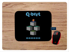 Q*BERT RETRO ATARI INSPIRED ART CUSTOM PC MOUSE PAD DESK MAT HOME SCHOOL GIFT picture