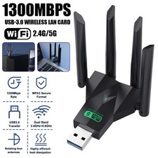 USB 3.0 High Speed Wireless Network Adapter 1200Mbps w 4 Antenna for Desktop PC​ picture