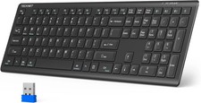 TECKNET Bluetooth Keyboard Rechargeable, 4-Device Free Switching 2.4GBT picture