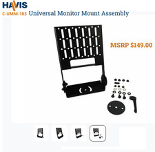 NEW & SEALED Havis Universal LCD Monitor Mounting Kit C-UMM-103, Ships re-boxed picture
