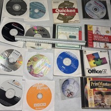 VTG PC CD-ROM Software Lot Retro Computer Utility Reference Discs Windows 95 98 picture