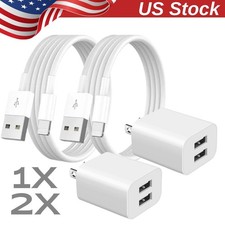 USB A Wall Power Adapter 5V 2A US Plug Fast Charger For iPhone 14 13 12 11 X Lot picture