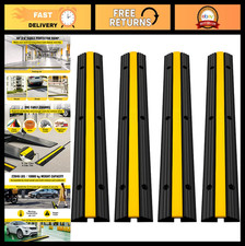 4 Pack Heavy Duty Rubber Cable Protector Ramps - 18000Lbs Load Capacity, Cord Co picture