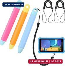 3 Pack Kid-Friendly Stylus Pen with Tether Anti-Rolling Tablet Styluses Tablet S picture