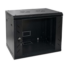9U Wall Mount Server Cabinet Network Rack Enclosure with Locking Glass Door, Coo picture