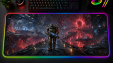 DOOM Slayer RGB XXL Gaming Mouse Pad LED Large Desk Mat picture