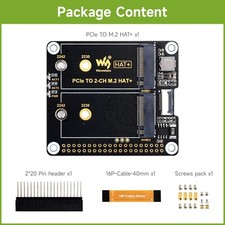 Waveshare PCIe To 2-ch M.2 Adapter for Solid State Drive Raspberry Pi 5 M.2 HAT picture