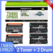 2 Pack TN850 Toner & 2PK DR820 Drum unit Set For Brother HL-L6200DW MFC-L5800DW picture