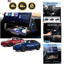 Under Screen Storage Box Fit Model Y Juniper Model 3 Highland, Magnetic Hidde... picture