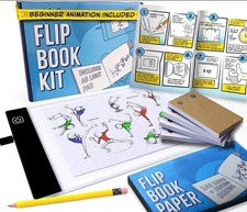Flip Book Kit with LED Light Pad. Includes Flipbook Kit Starter Animation Sealed picture
