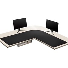 L-Shaped Gaming Desk Mat Mouse pad, Computer Corner Desk Pad, 55