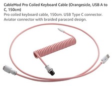 CableMod Pro Coiled Keyboard Cable USB Type C Orangesicle 150cm picture