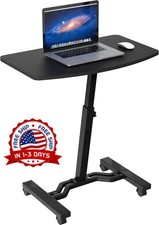Escritorio movil con soporte para computadora portatil carrito con ruedas para picture