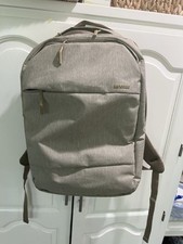 Incase City Backpack Beige Laptop Bag Tech Pack Padded Back Slim Travel Work picture