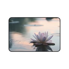 Calm Lotus Flower Pond Desk Mat, Simple Water Mouse Pad Gifts for Office picture