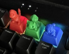 3D Printed  Pokemon Key Caps- 3 Starters, Fits Cherry MX keys picture