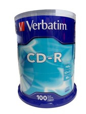 Verbatim 94554 700MB 52x CD-R Disc - Pack of 100 NEW/SEALED picture