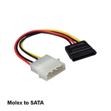 6 Inch Molex LP4 4 Pin to SATA 15 Pin Power Cord for PC Internal HDD Motherboard picture