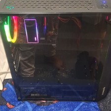 Custom Gaming PC RGB Lighting Desktop Tower, Black, Windows 11, HDMI/DP picture