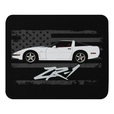 White vette C4 ZR1 ZR-1 80s Car Mouse pad picture