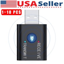 2in1 3.5mm Bluetooth 5.0 Transmitter Receiver Car Wireless Audio Adapter USB Aux picture