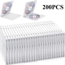200pcs Standard Clear Tray CD Jewel Case Slim PP DVD Disc Storage Cover Sleeves picture